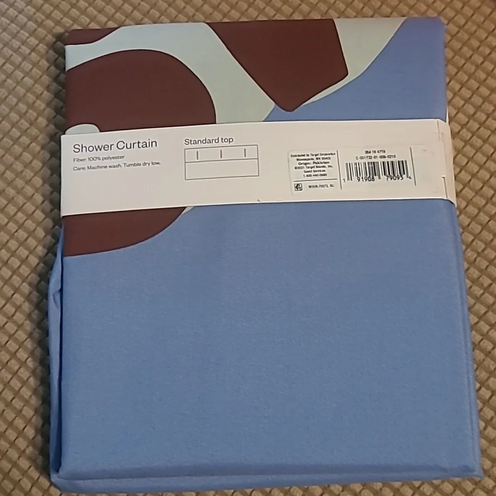 New! Standard shower curtain blue Shoot for the Moon